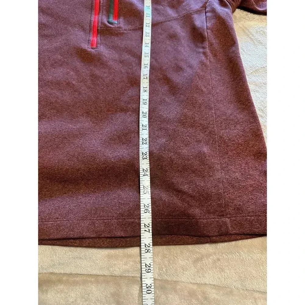 North Face Quarter Zip Pullover Men's Size XL Red Sweater Fleece Active Hiking - Picture 7 of 8